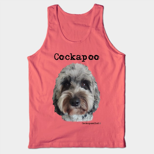 Merle Cockapoo / Spoodle and Doodle Dog Tank Top by WoofnDoodle 